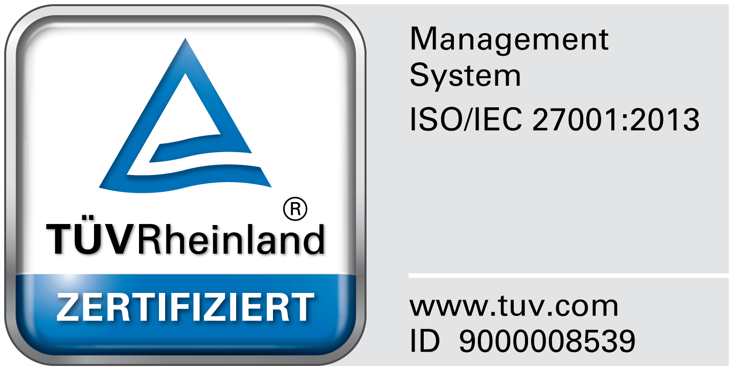 Wir sind ISO/IEC 27001:2013 zertifiziert